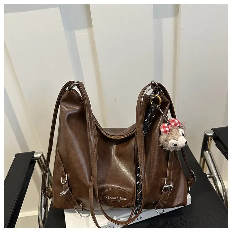Women's Retro Fashion Shoulder Bag with Cute Charm — feature 24