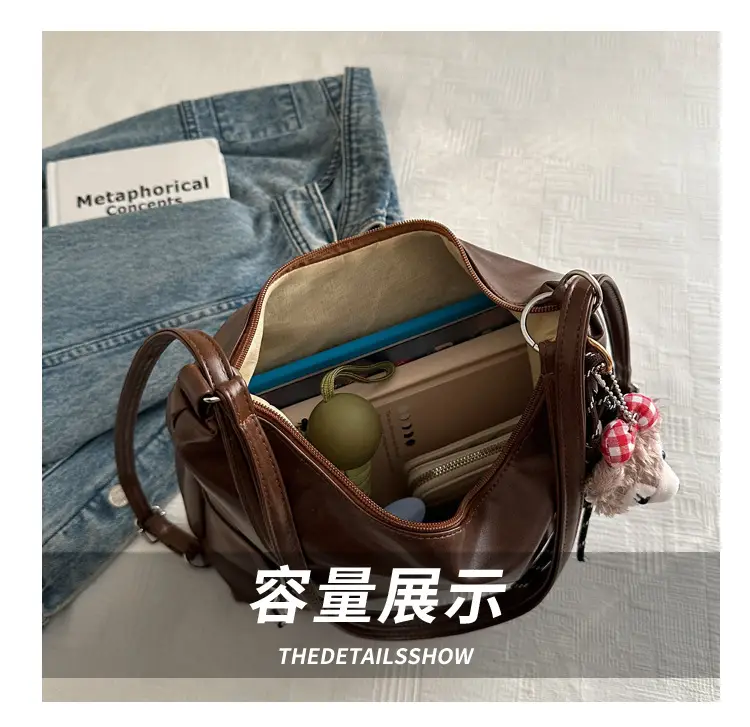 Women's Retro Fashion Shoulder Bag with Cute Charm — feature 5