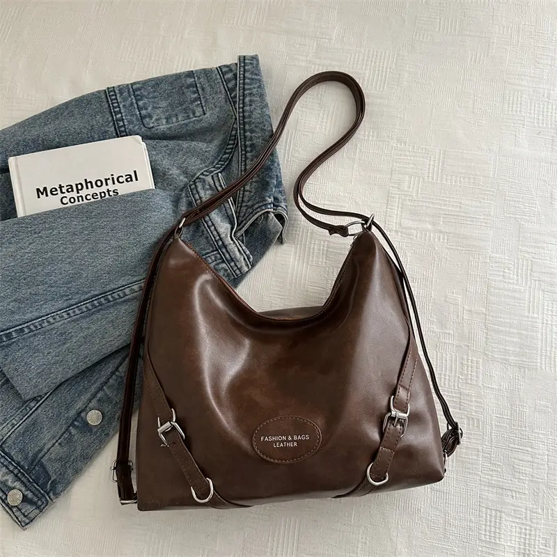 Women's Retro Fashion Shoulder Bag with Cute Charm - Image 5