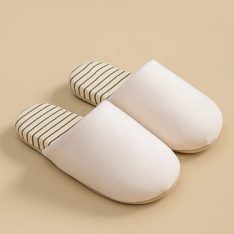 Women Black Cotton Slippers Warm Winter Indoor Home