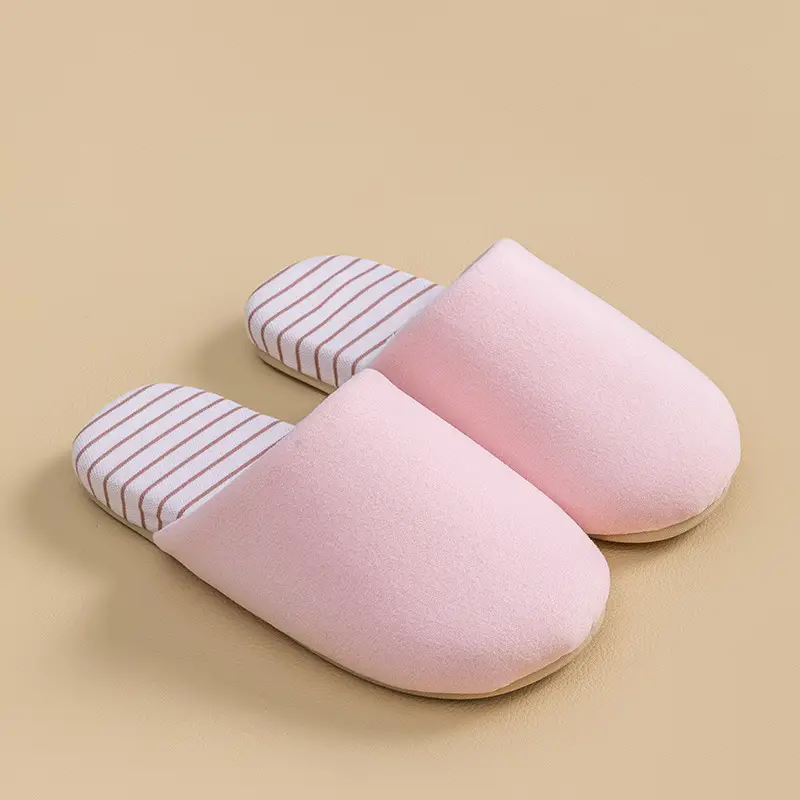 Women Black Cotton Slippers Warm Winter Indoor Home