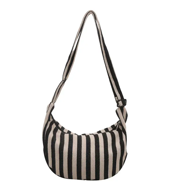 Red White Striped Crossbody Bag for Women - Image 8