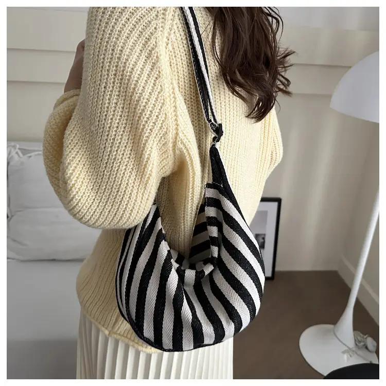 Red White Striped Crossbody Bag for Women — feature 18