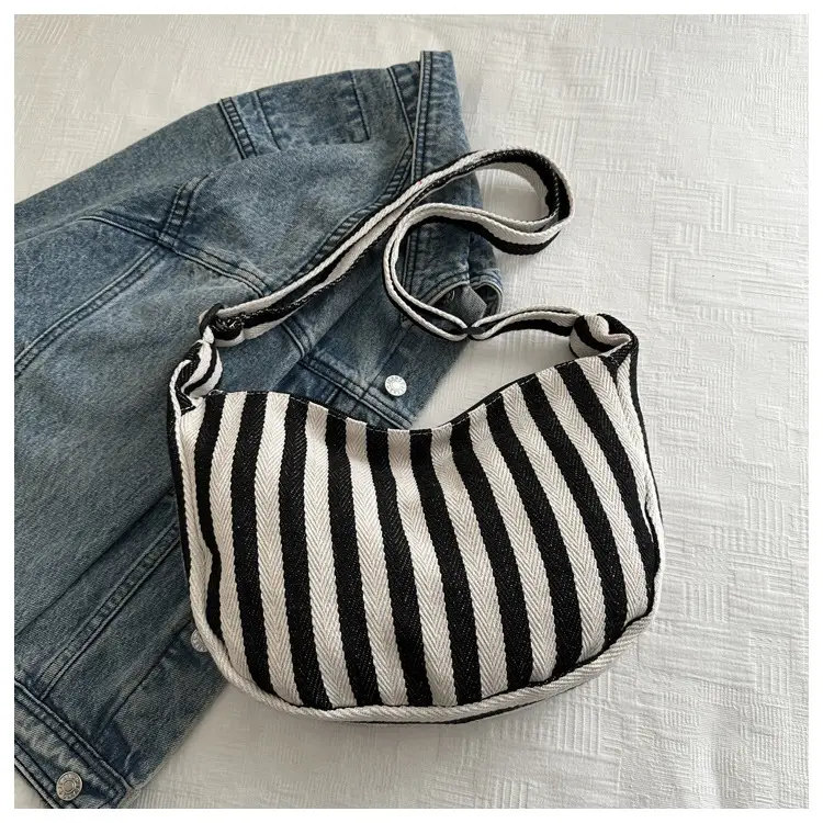 Red White Striped Crossbody Bag for Women — feature 19