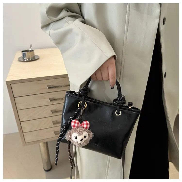 Black Retro Textured Shoulder Crossbody Bag 2024 — feature 29