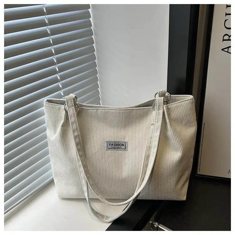 Women's Cross-Border Shoulder Bag Tote 2026 Corduroy — feature 20