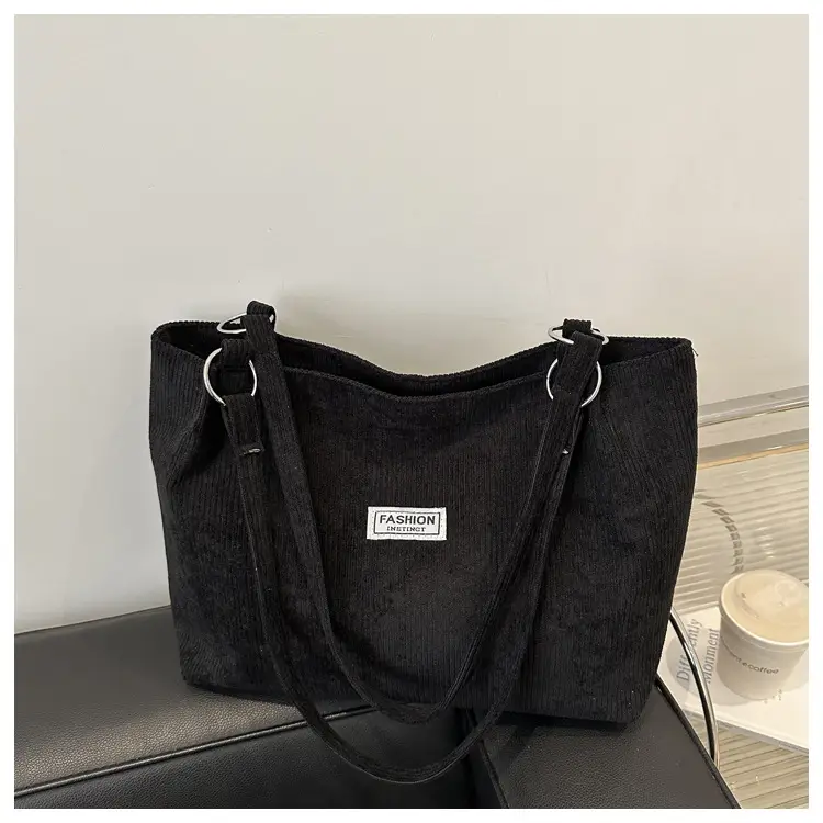 Women's Cross-Border Shoulder Bag Tote 2026 Corduroy — feature 23