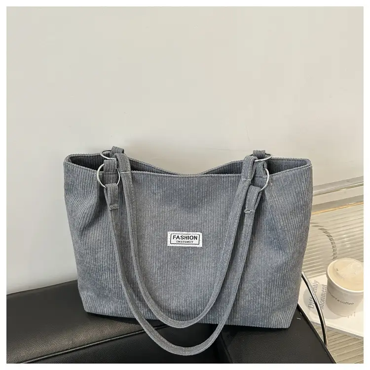 Women's Cross-Border Shoulder Bag Tote 2026 Corduroy — feature 25