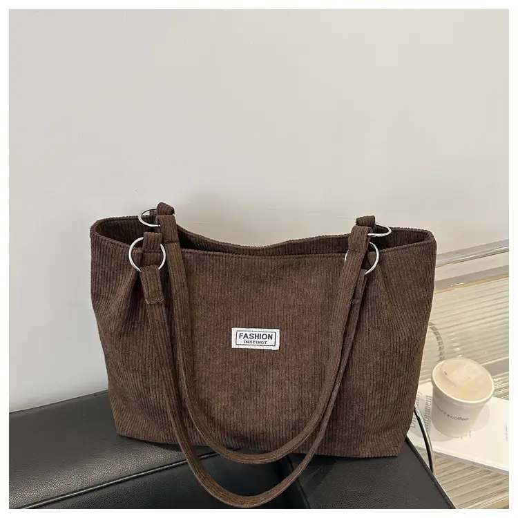 Women's Cross-Border Shoulder Bag Tote 2026 Corduroy — feature 26