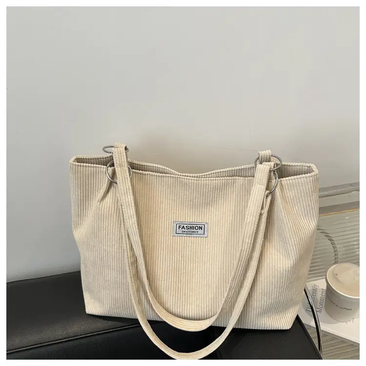 Women's Cross-Border Shoulder Bag Tote 2026 Corduroy — feature 27