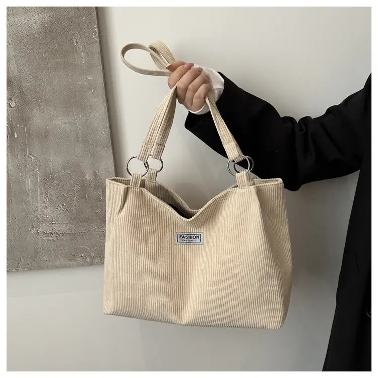 Women's Cross-Border Shoulder Bag Tote 2026 Corduroy — feature 28