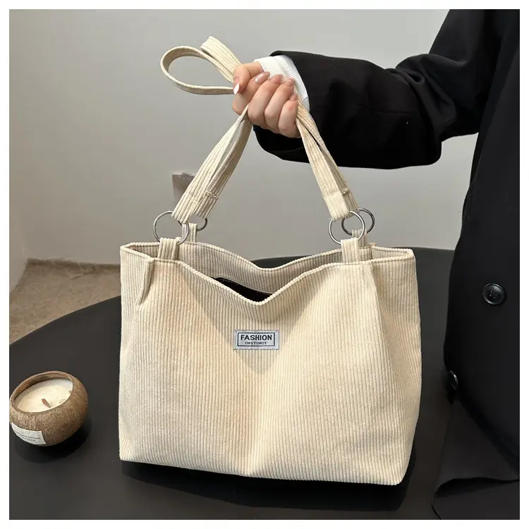 Women's Cross-Border Shoulder Bag Tote 2026 Corduroy — feature 29