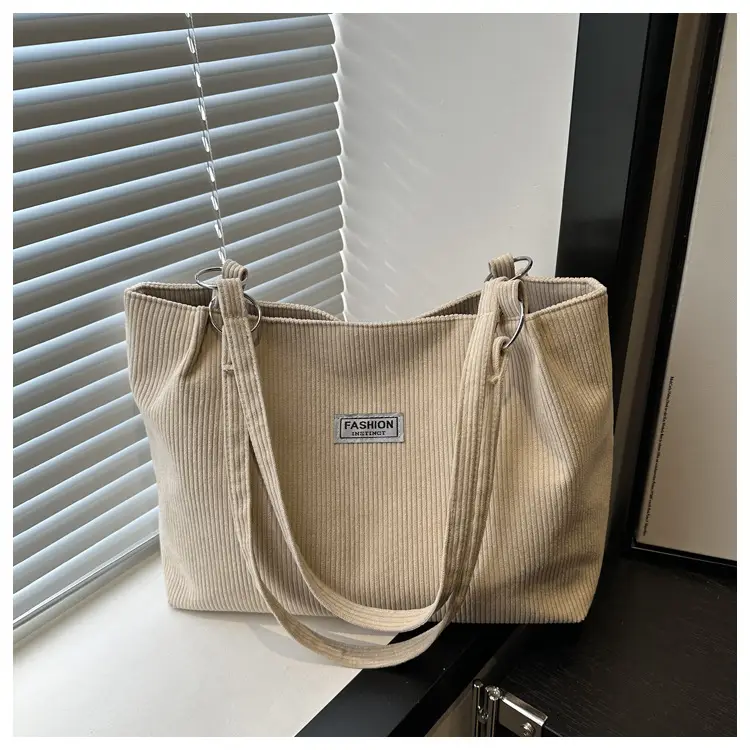 Women's Cross-Border Shoulder Bag Tote 2026 Corduroy — feature 46