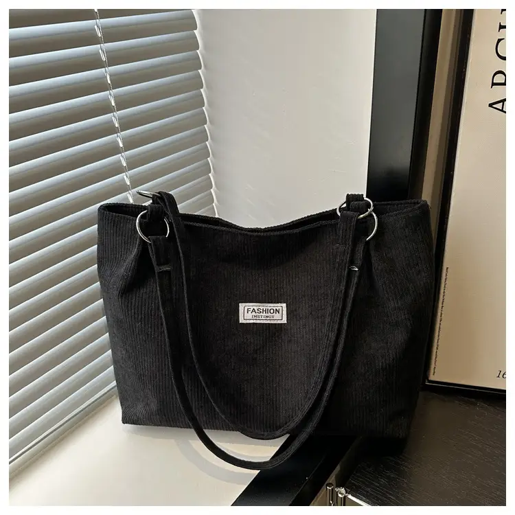 Women's Cross-Border Shoulder Bag Tote 2026 Corduroy — feature 47