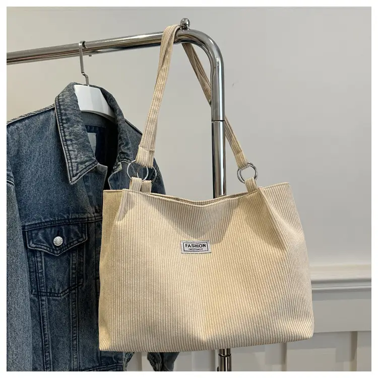 Women's Cross-Border Shoulder Bag Tote 2026 Corduroy — feature 48