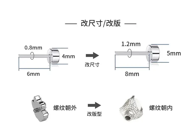 Macaron Color Ear Bone Nail Sweet Cute All-match Earrings 316L Titanium Steel Ear Holes Earrings — feature 12