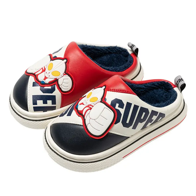 Cute Altman Children's Cotton Slippers Boys 2024 New Winter Indoor Home Exterior Wear Baby Warm Cotton Shoes
