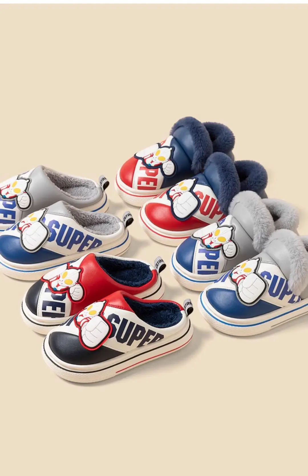 Cute Altman Children's Cotton Slippers Boys 2024 New Winter Indoor Home Exterior Wear Baby Warm Cotton Shoes — feature 20