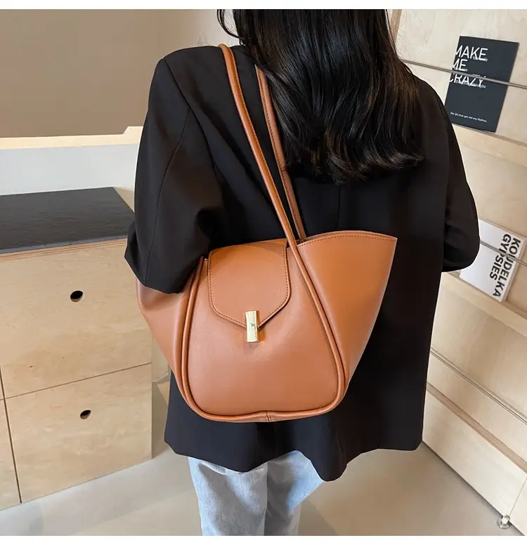 Women's Brown Leather Satchel Shoulder Bag 2025 — feature 26