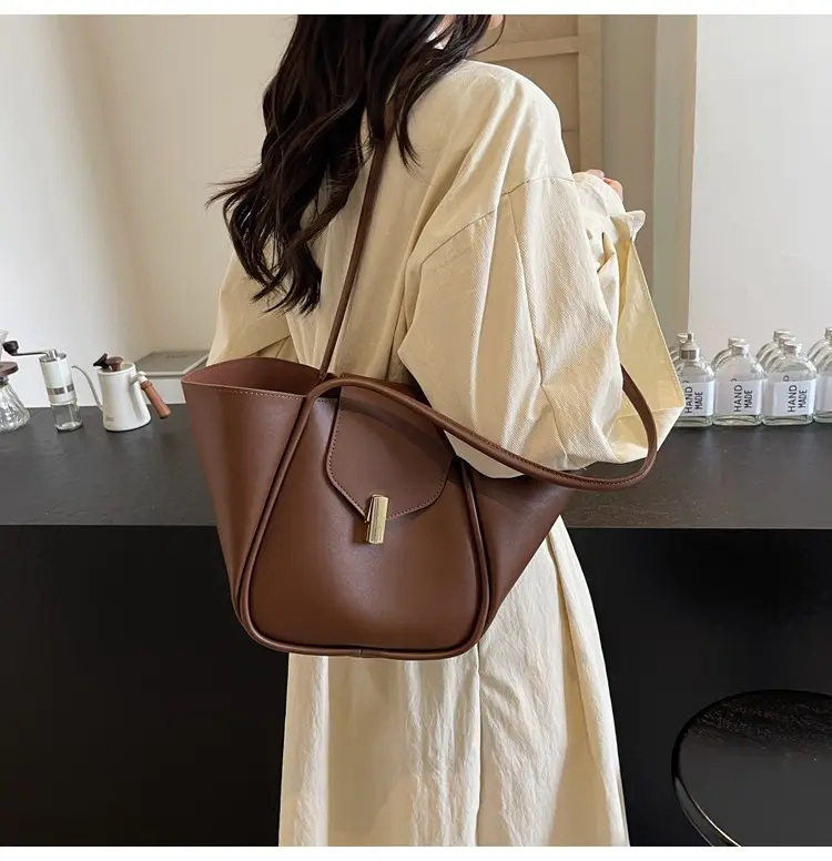 Women's Brown Leather Satchel Shoulder Bag 2025 — feature 39