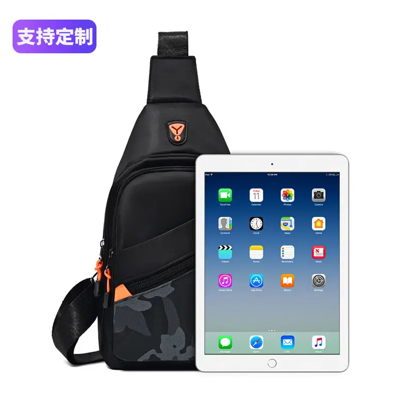 Men's Black Oxford Cloth Shoulder Bag College Student Portable - Image 8