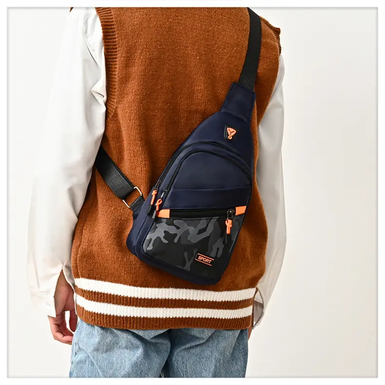 Men's Black Oxford Cloth Shoulder Bag College Student Portable — feature 17