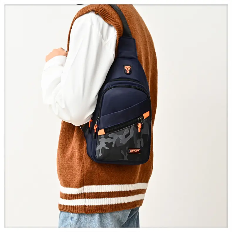 Men's Black Oxford Cloth Shoulder Bag College Student Portable — feature 19