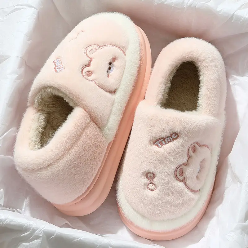 Women's Pink Moon Cotton Slippers Autumn Winter - Image 7