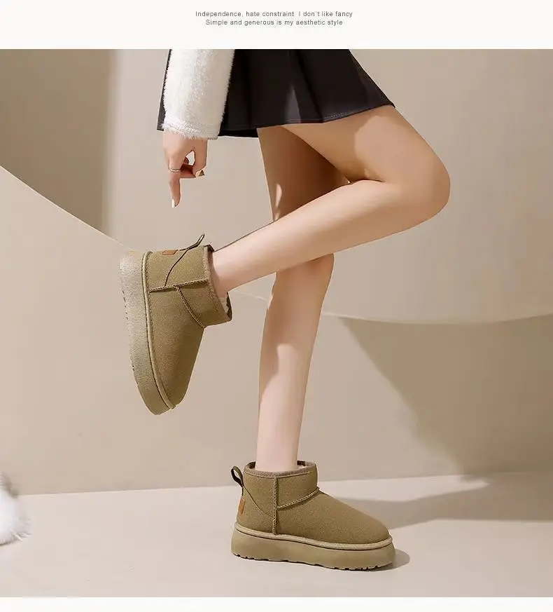 Women's Fleece-Lined Snow Boots Tan 2024 — feature 13