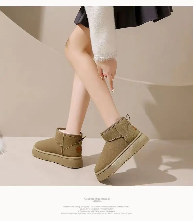 Women's Fleece-Lined Snow Boots Tan 2024 — feature 14