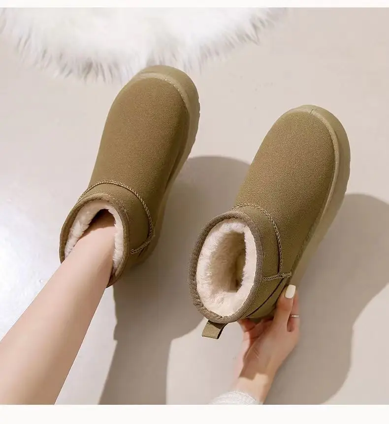 Women's Fleece-Lined Snow Boots Tan 2024 — feature 15