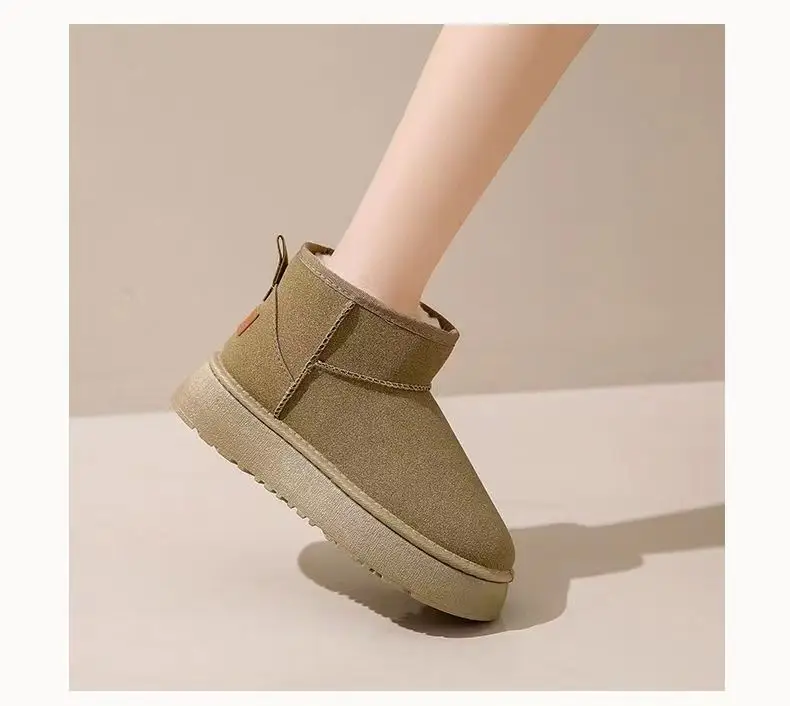 Women's Fleece-Lined Snow Boots Tan 2024 — feature 16