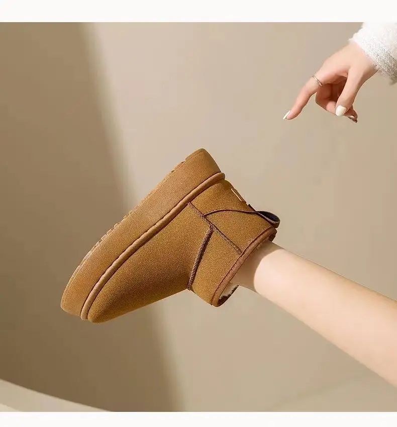 Women's Fleece-Lined Snow Boots Tan 2024 — feature 17