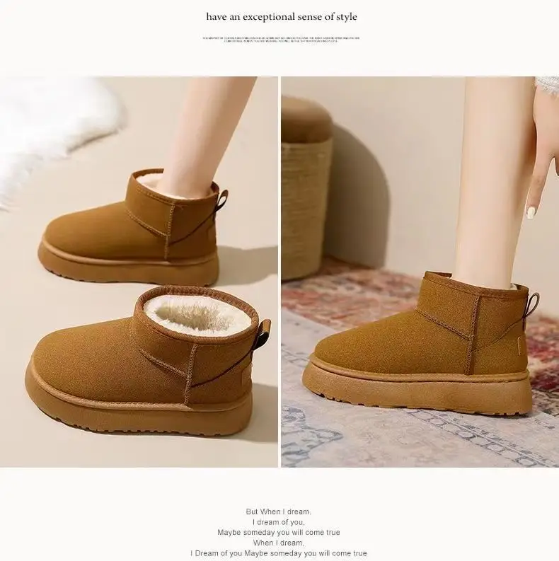 Women's Fleece-Lined Snow Boots Tan 2024 — feature 18