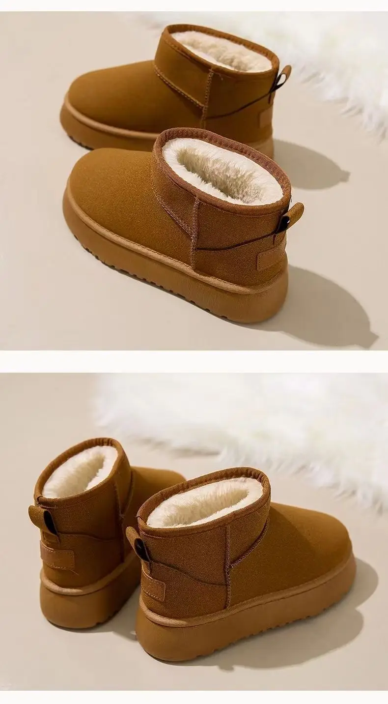 Women's Fleece-Lined Snow Boots Tan 2024 — feature 22