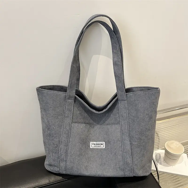 Black Velvet Tote Bag for Women 2024 College Students - Image 6