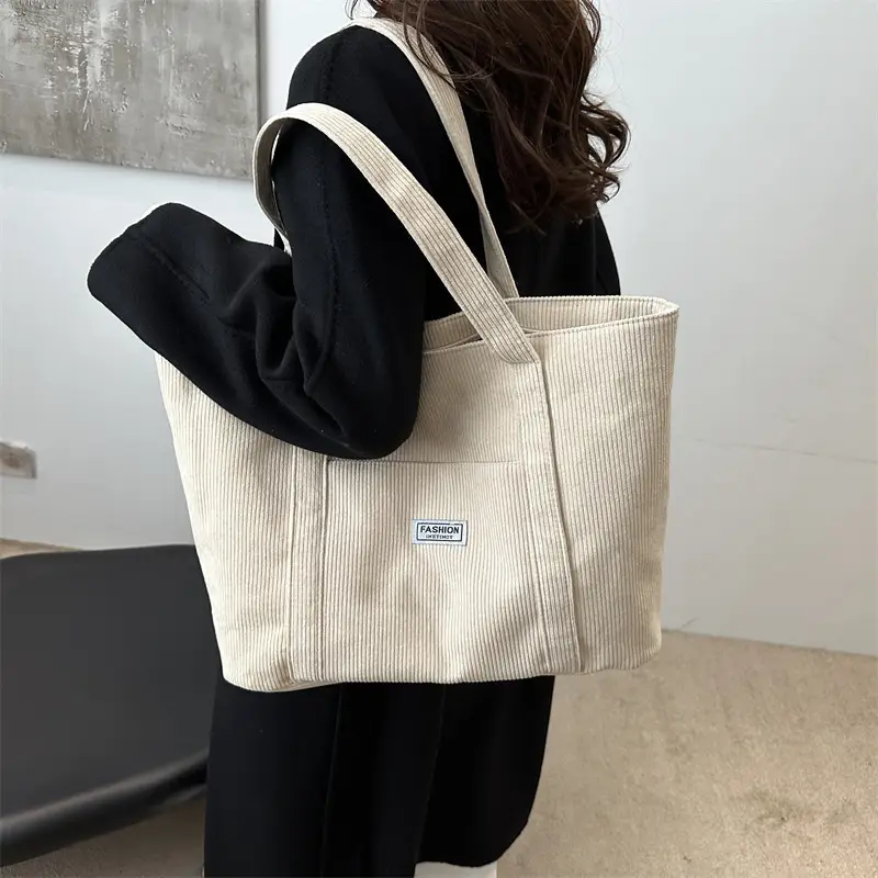 Black Velvet Tote Bag for Women 2024 College Students - Image 7