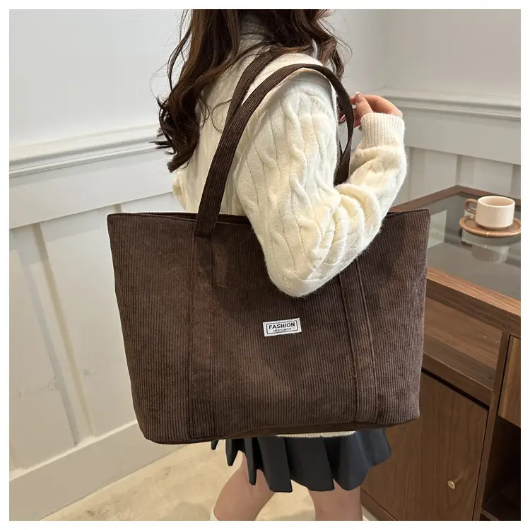 Black Velvet Tote Bag for Women 2024 College Students — feature 27