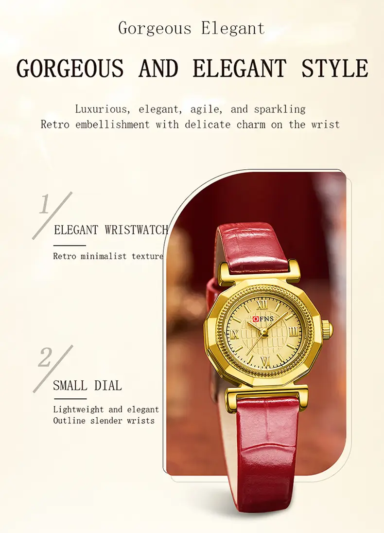 Women's Gold Mesh Watch with Roman Scale & Waterproof Design — feature 27