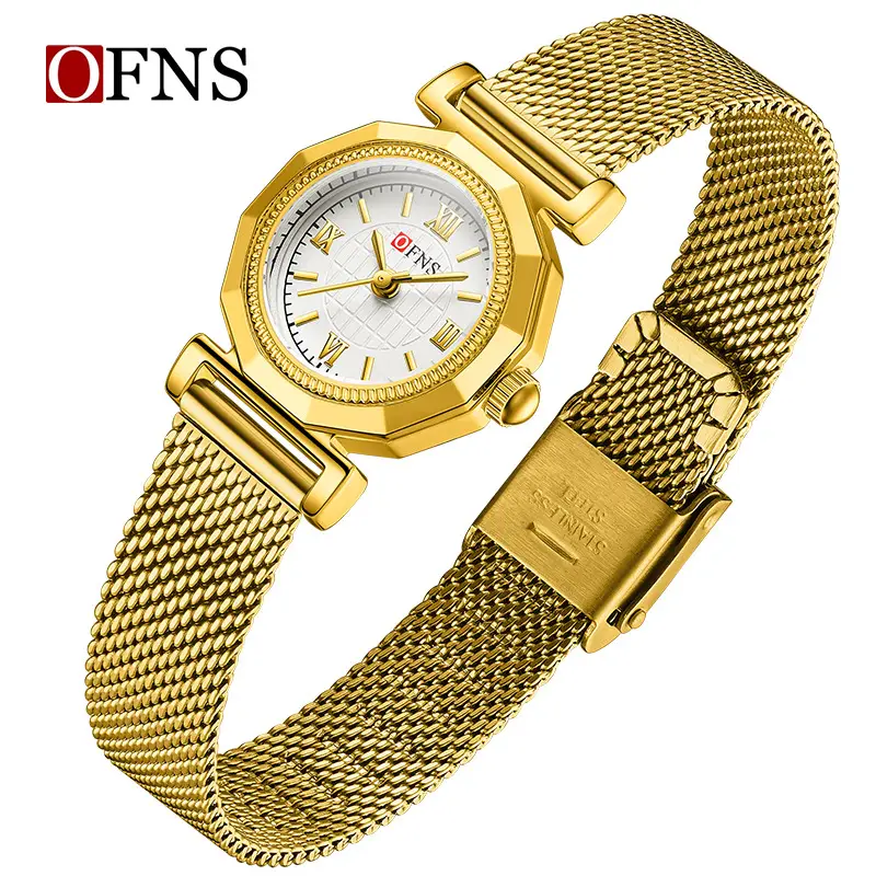 Women's Gold Mesh Watch with Roman Scale & Waterproof Design - Image 12