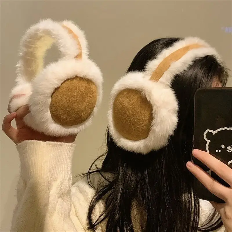 Suede Hair Earmuffs Winter Ear Warm Earmuffs Plush Riding Earmuffs Ear Protection Cold-proof Cycling Anti-freeze Cover