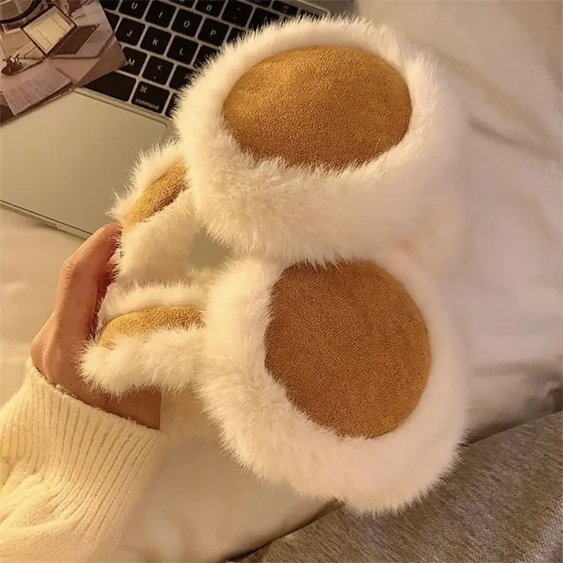Suede Hair Earmuffs Winter Ear Warm Earmuffs Plush Riding Earmuffs Ear Protection Cold-proof Cycling Anti-freeze Cover