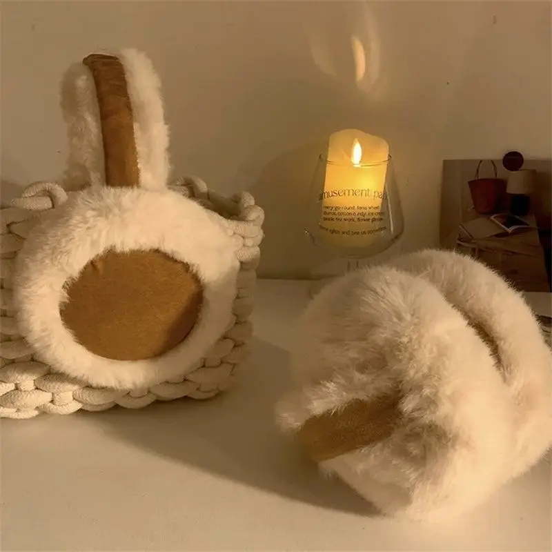 Suede Hair Earmuffs Winter Ear Warm Earmuffs Plush Riding Earmuffs Ear Protection Cold-proof Cycling Anti-freeze Cover — feature 4