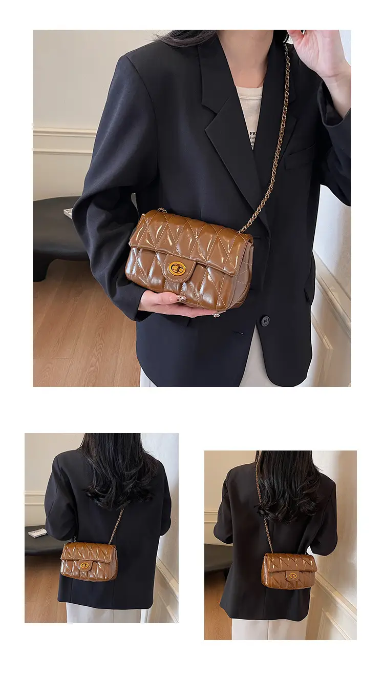 Black Quilted Chain Shoulder Bag for Women 2024 — feature 10