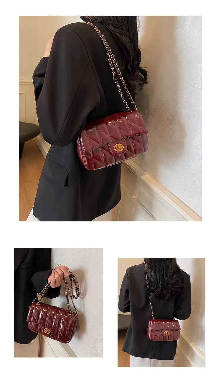 Black Quilted Chain Shoulder Bag for Women 2024 — feature 11
