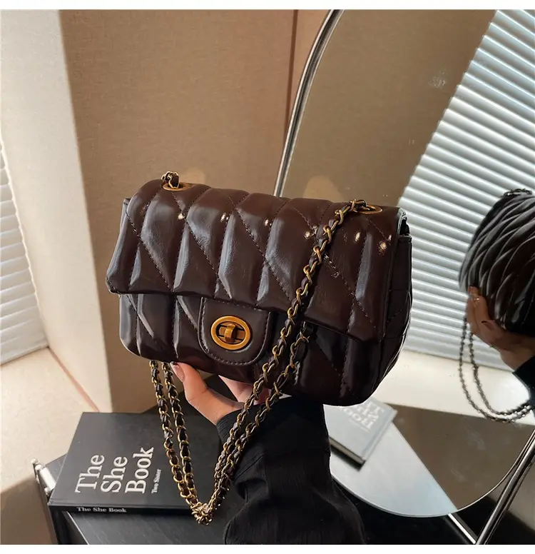 Black Quilted Chain Shoulder Bag for Women 2024 — feature 14