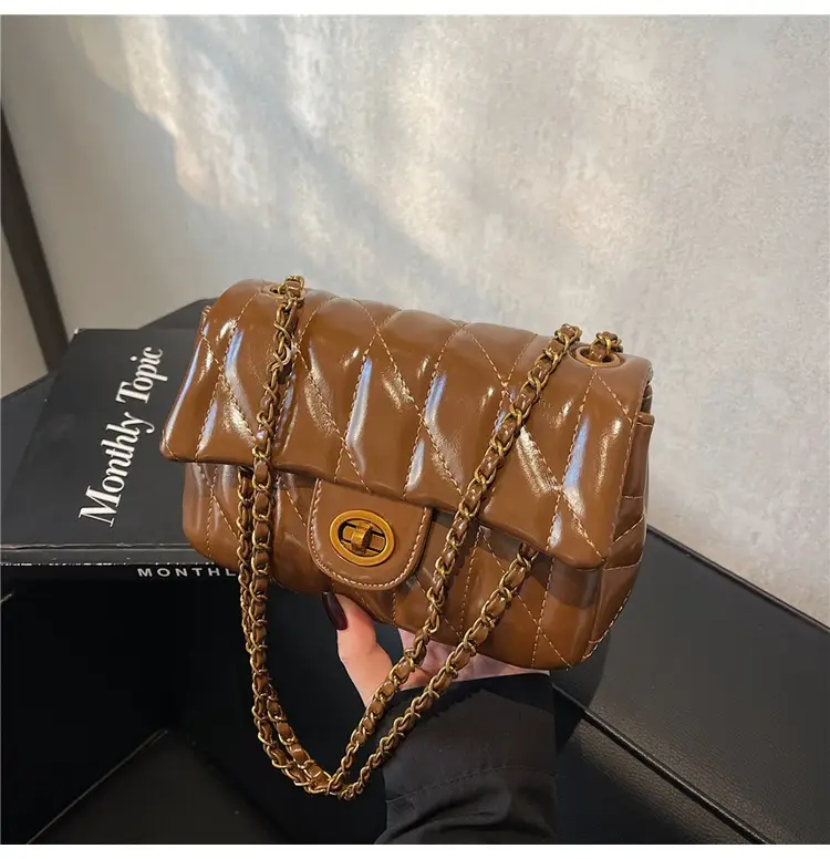 Black Quilted Chain Shoulder Bag for Women 2024 — feature 15