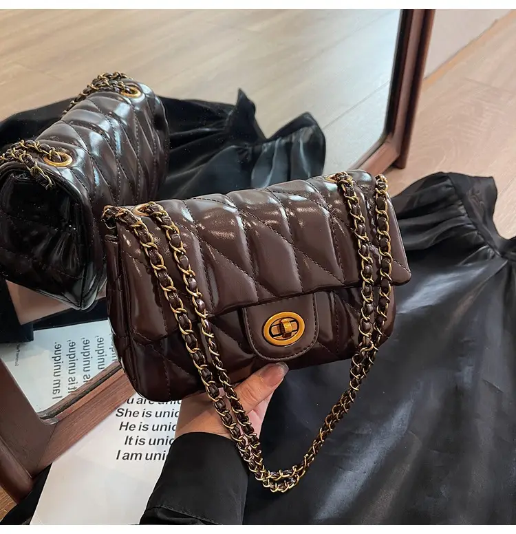 Black Quilted Chain Shoulder Bag for Women 2024 — feature 20