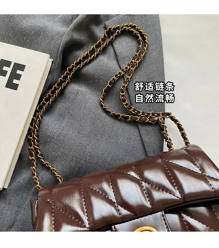 Black Quilted Chain Shoulder Bag for Women 2024 — feature 3