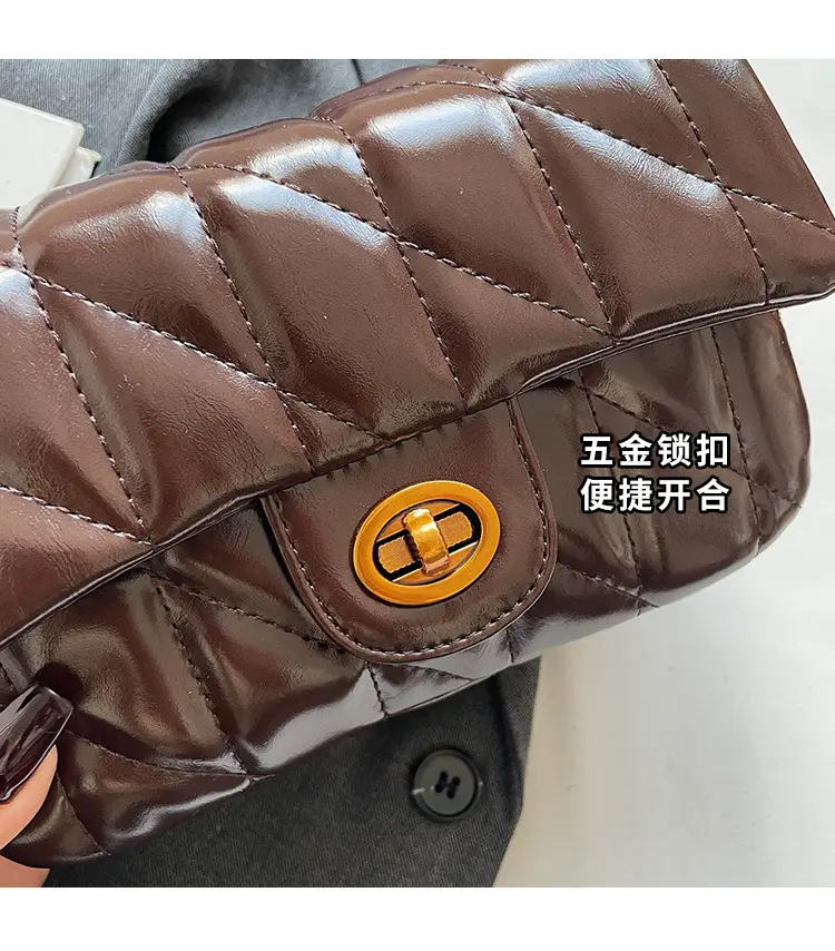 Black Quilted Chain Shoulder Bag for Women 2024 — feature 4
